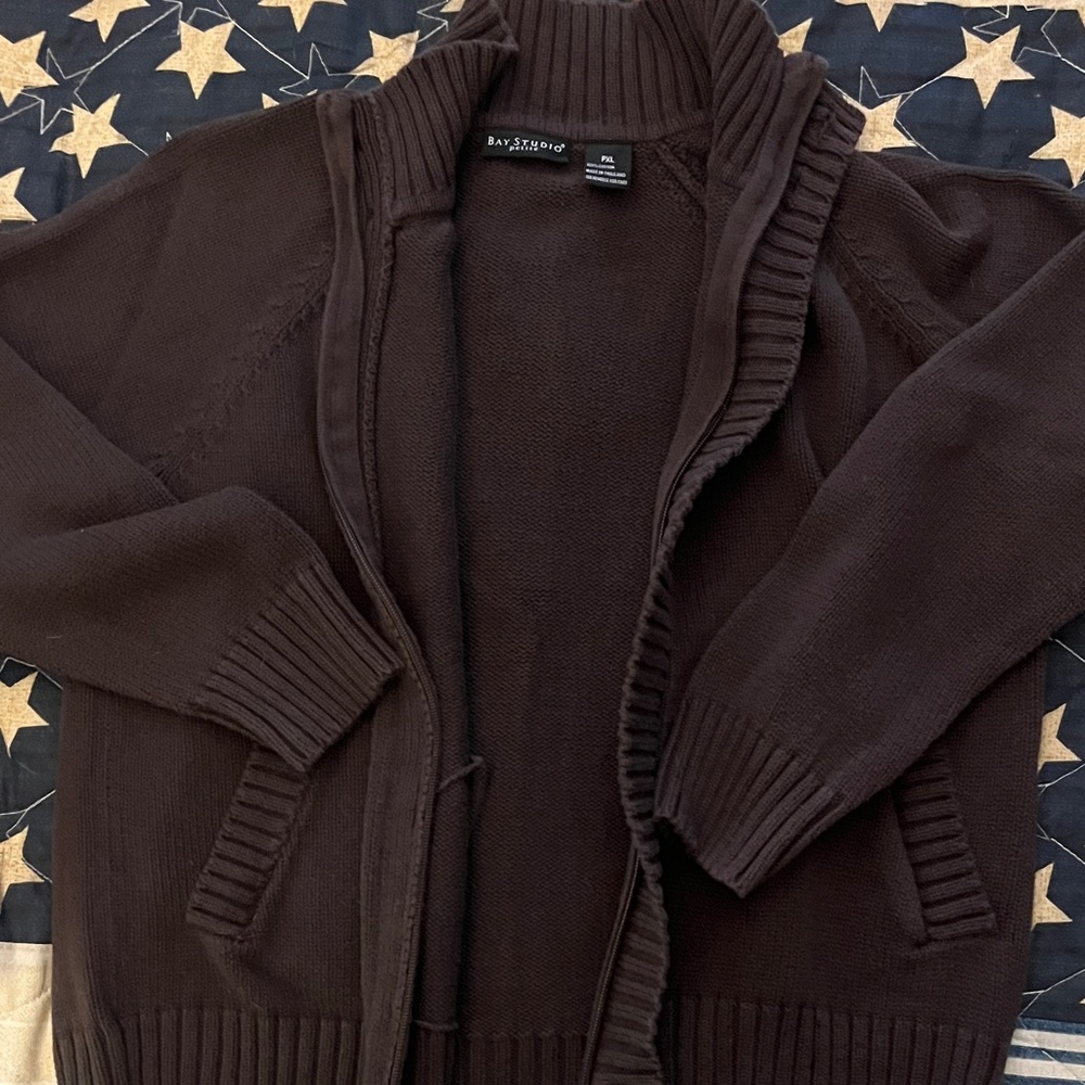 Bay Studio Dark Brown Women's Cardigan Sweater